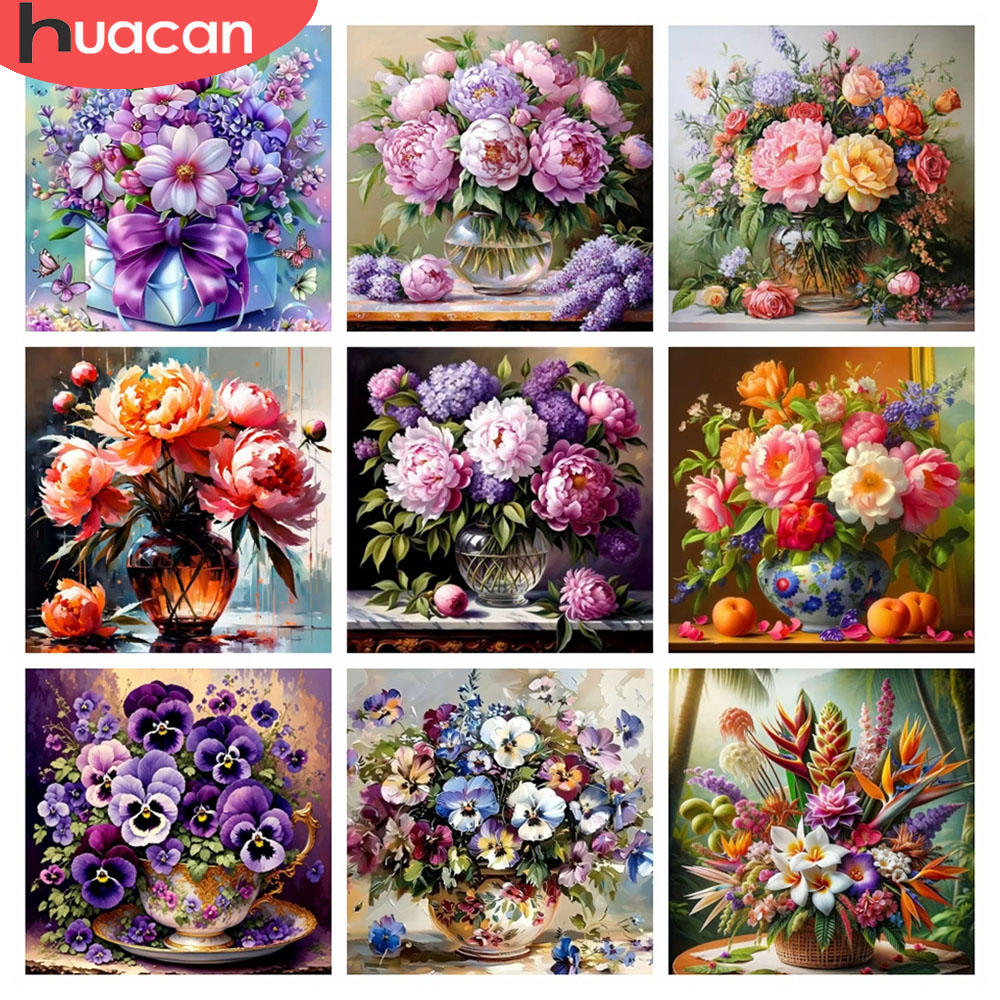 Resin Art With Rose - HUACAN-mosaico de diamantes 5D, pintura de