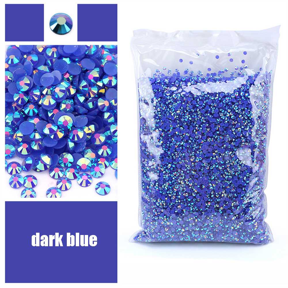 Resin Art Quantity - Piedras de Resina Planas Azul Oscuro,