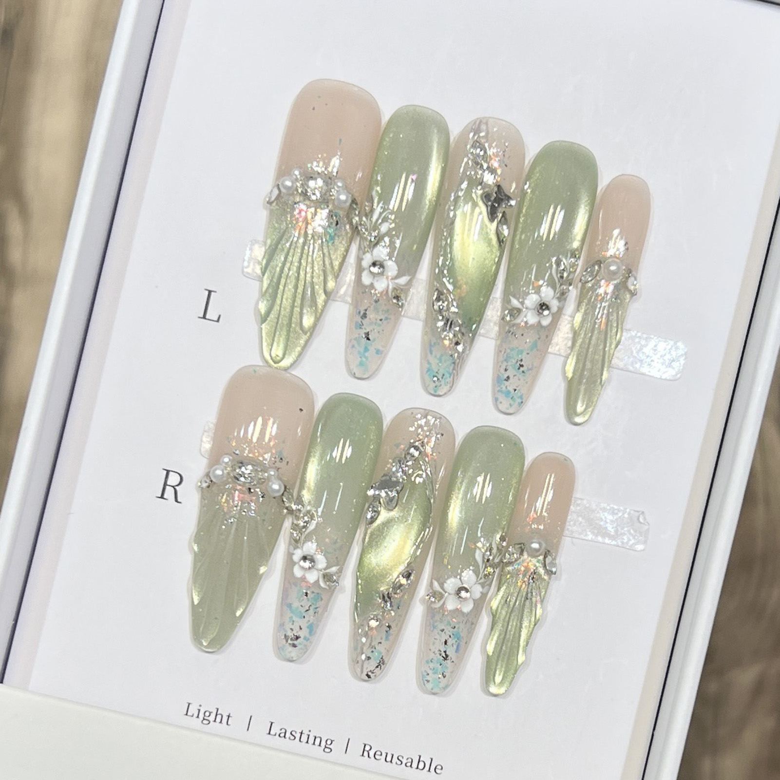 Resin Art Flower - 10 Uds. De puntas de uñas