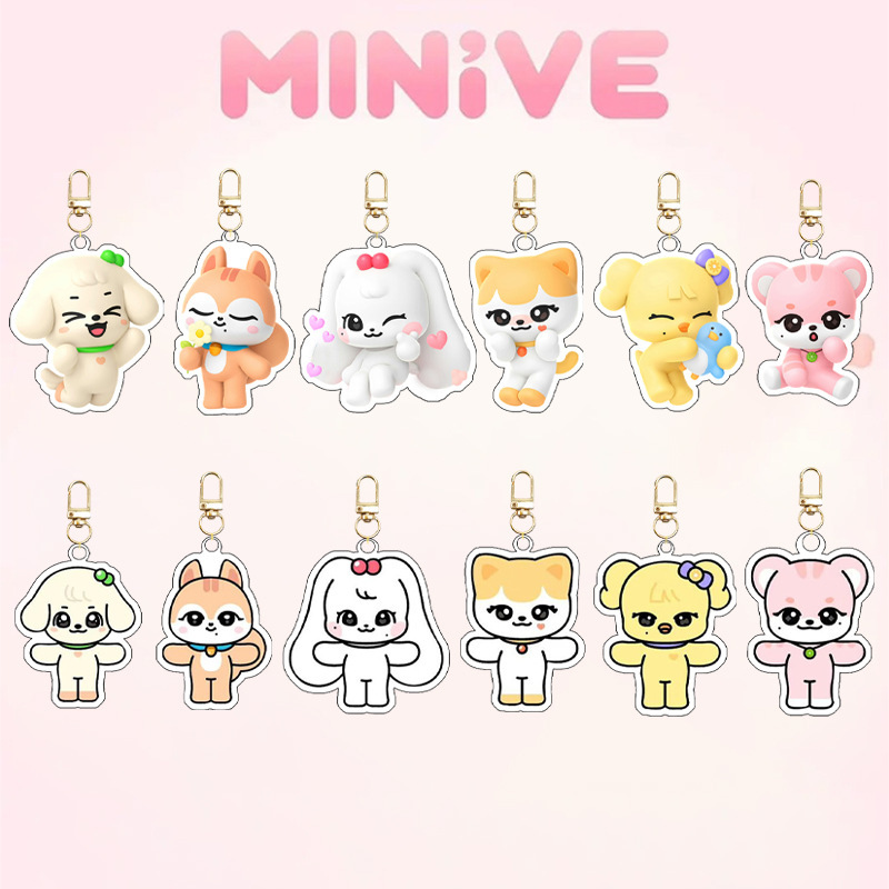 Resin Art Keychain - Llavero de acrílico Ive Minivek Kpop
