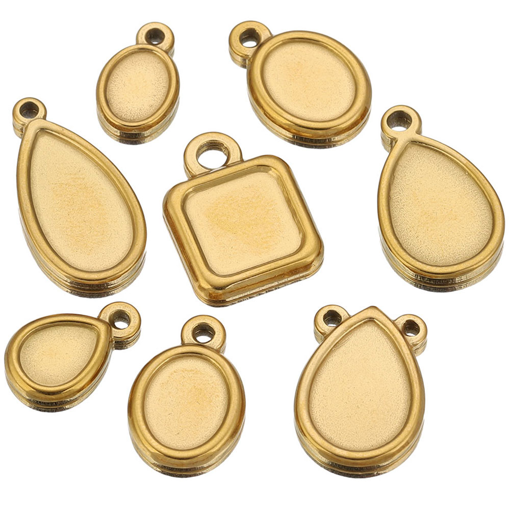 Resin Art Handmade - 5 piezas de acero inoxidable, bases