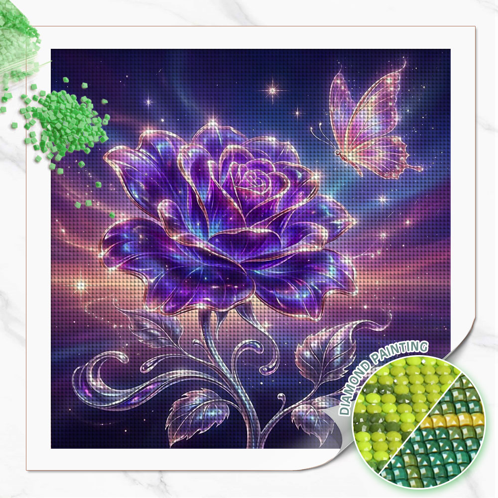 Resin Art With Rose - Pintura de Diamantes Huacan, Cuadro Completo