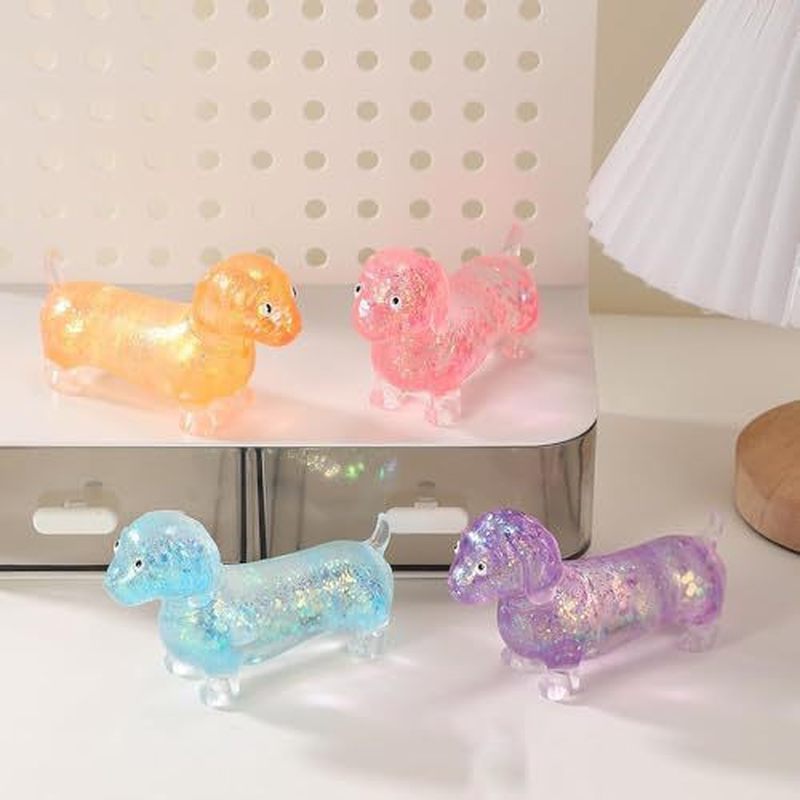 Resin Art And Deco - Juguete Sensorial Antiestrés de Dachshund Brillante