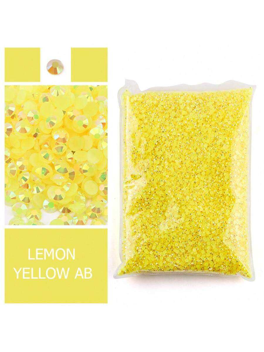 Resin Art Quantity - Piedras de resina color amarillo limón,