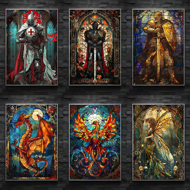 Resin Art And Deco - Póster de Vidrio Estampado de Fantasía,