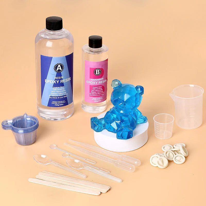 Resin Art Easy - Kit de resina epoxi transparente, resina