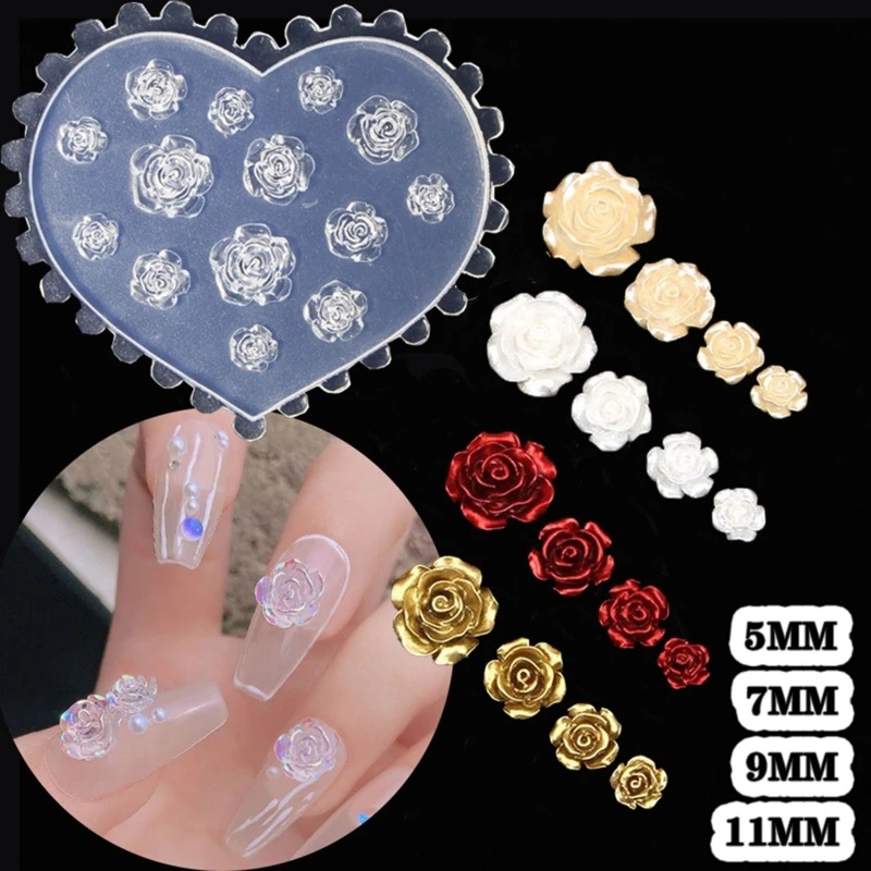 Resin Art Equipment - Decoraciones de Uñas con Flores 3D,