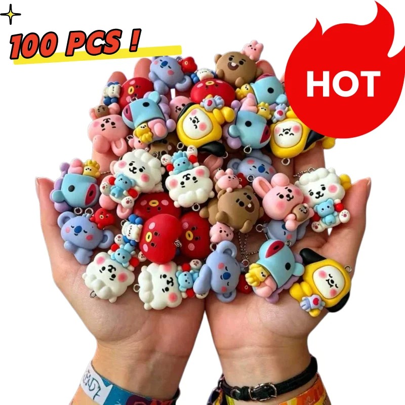 Resin Art Handmade - 7 piezas de dijes de resina