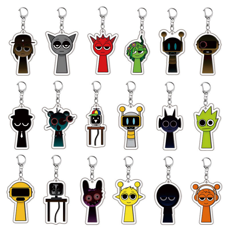 Resin Art Keychain - Incredibox Sprunky Beats Rhythm Crew Llavero