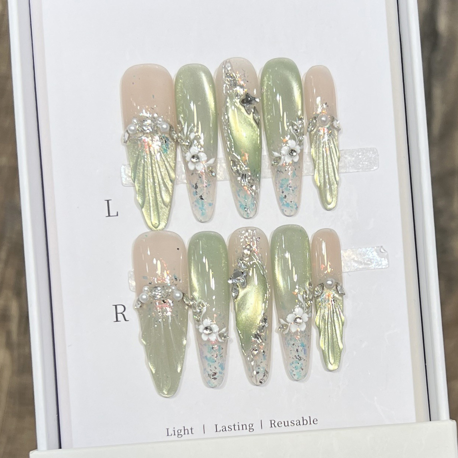 10 Uds. De puntas de uñas post - Resin Art Flower reseña y precio