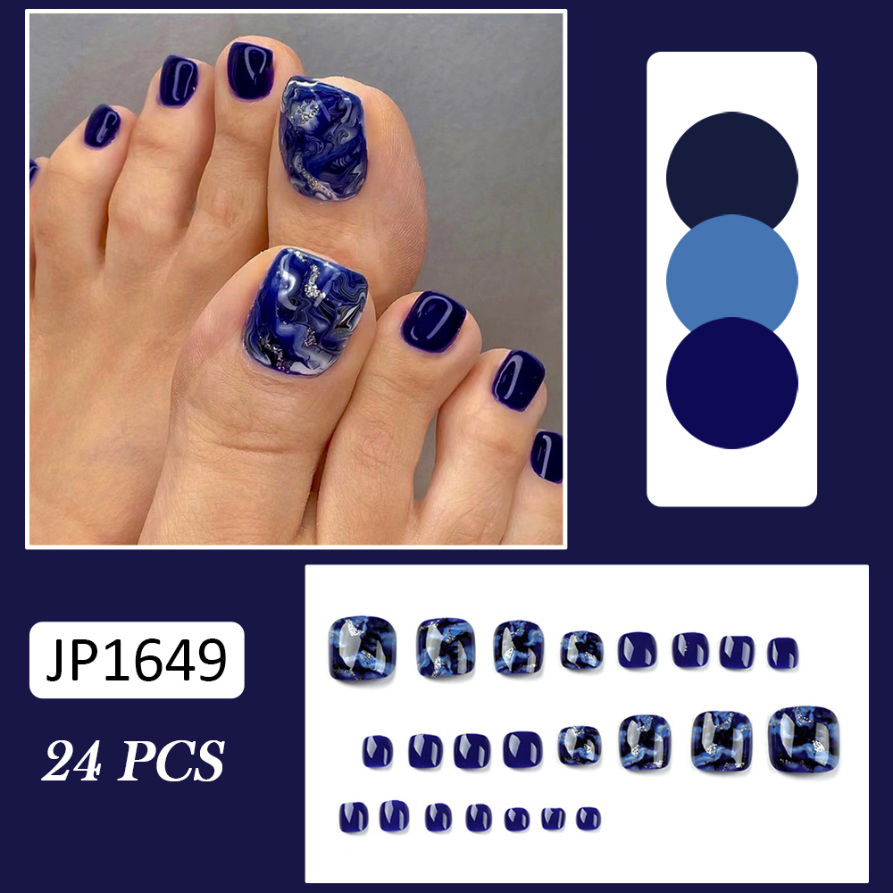 24 Uds uñas postizas azules br - Resin Art And Deco reseña y precio