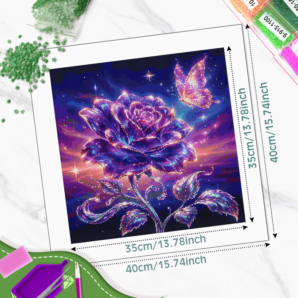 Pintura de Diamantes Huacan, C - Resin Art With Rose reseña y precio
