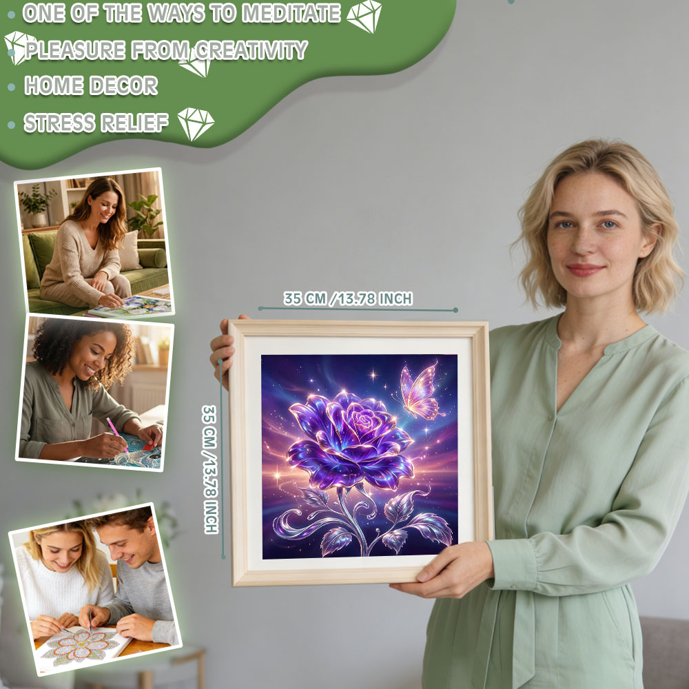 Pintura de Diamantes Huacan, C - Resin Art With Rose reseña y precio