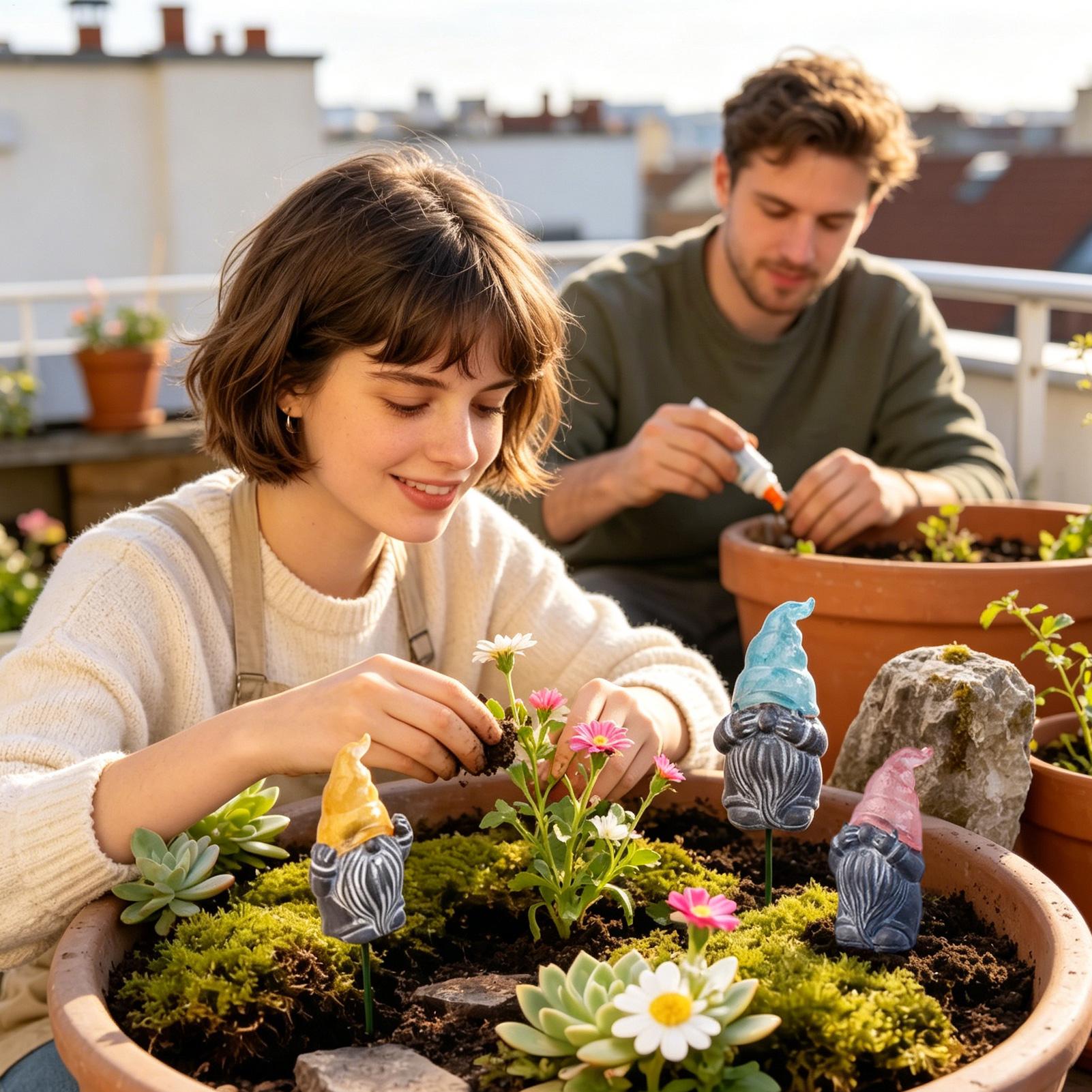 Estacas decorativas para jardí - Resin Art Flower reseña y precio