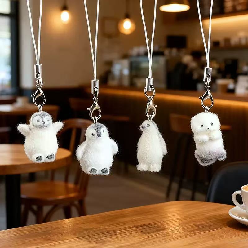 5 uds flocado pequeño pingüino - Resin Art Keychain reseña y precio