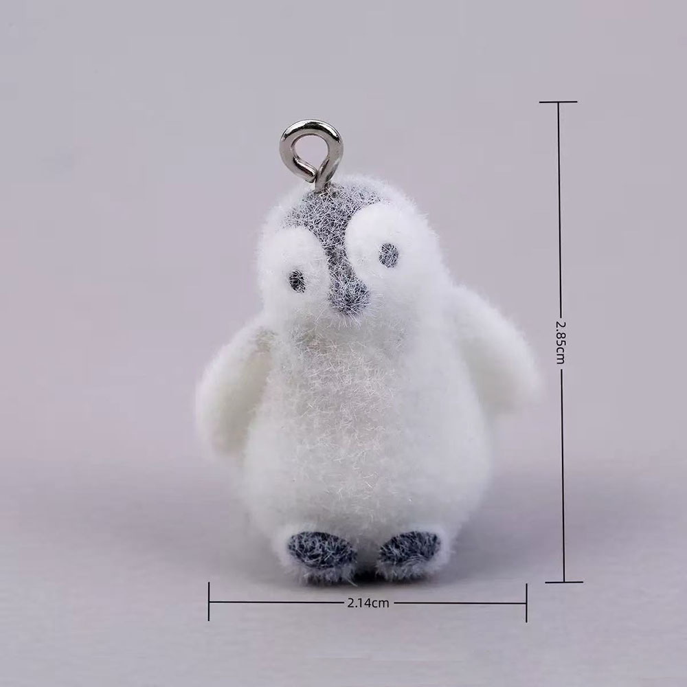 5 uds flocado pequeño pingüino - Resin Art Keychain reseña y precio